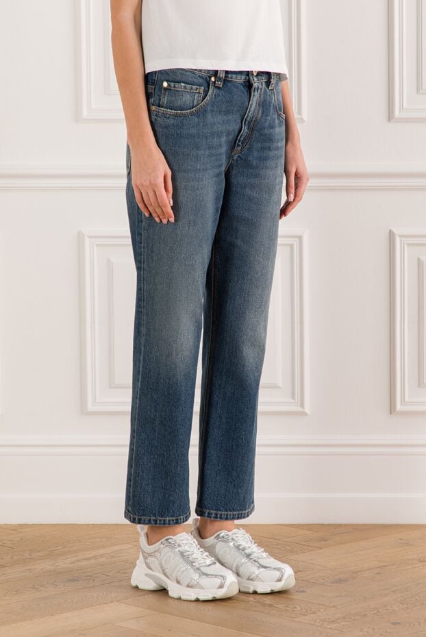 Brunello Cucinelli light blue jeans with a gradual fade along the leg line 191910 - photo 3