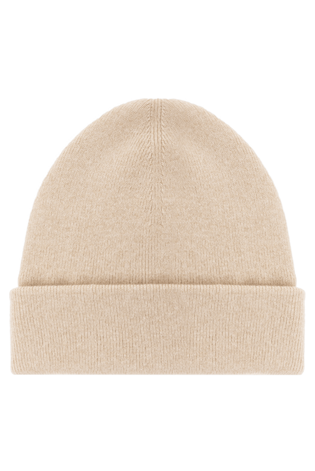 Loro Piana classic ribbed baby cashmere beanie hat in beige 191941 - photo 1