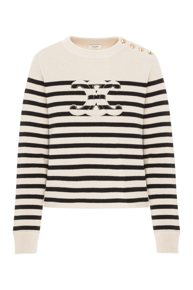 Celine striped wool and cashmere crew neck jumper 191956 - photo 1