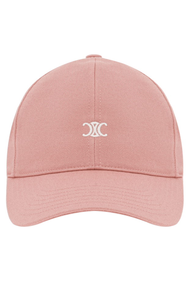 Celine triomphe pink cotton baseball cap with logo 191958 - photo 1