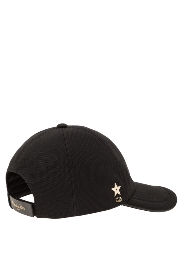 Dior d-player black cotton cap with gold star and cd logo 191994 - photo 3