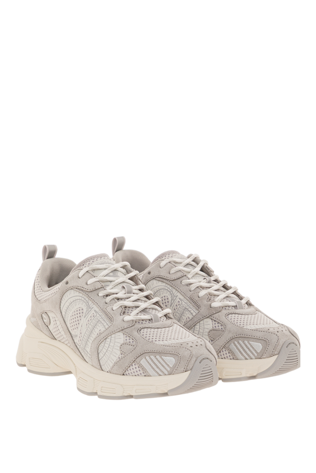 Dior women's chrono sneakers in beige mesh with gold and silver accents 192009 - photo 3
