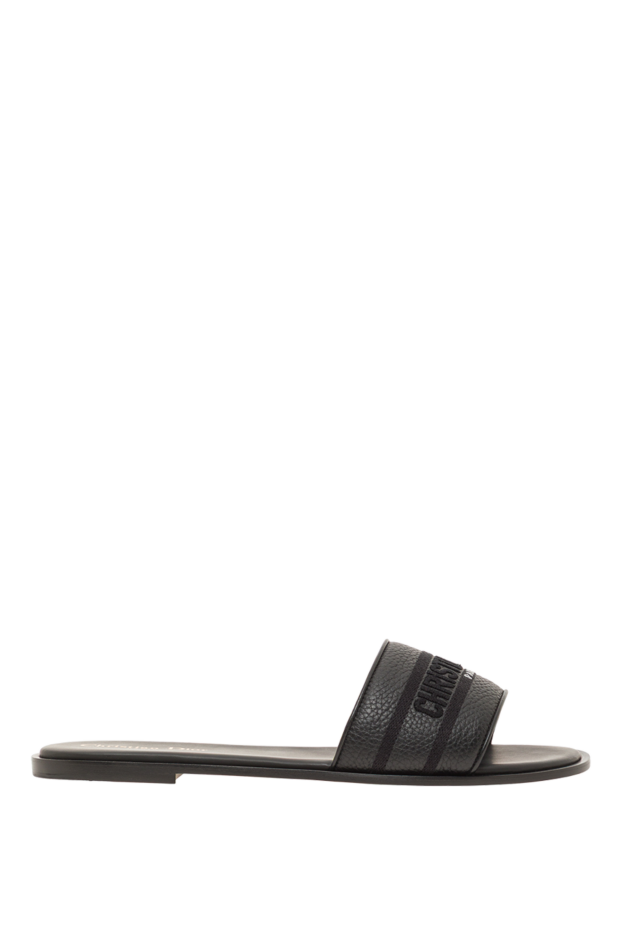 Dior dway black grained calfskin slides 192010 - photo 1