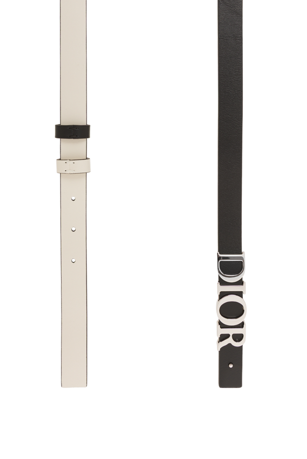 Dior d-dream reversible belt in smooth calfskin with palladium finish 192029 - photo 3