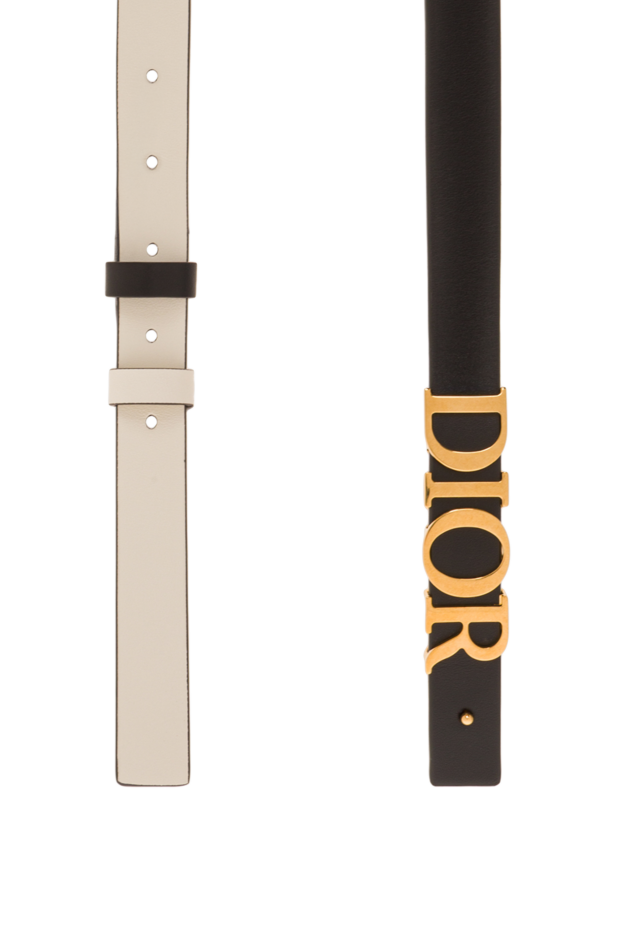 Dior d-dream belt in smooth black calfskin with gold-tone hardware. 192030 - photo 3