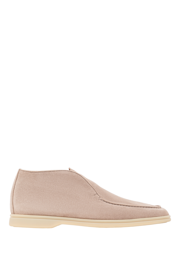 Cesare di Napoli beige loafers made of soft suede with a light sole 192045 - photo 1