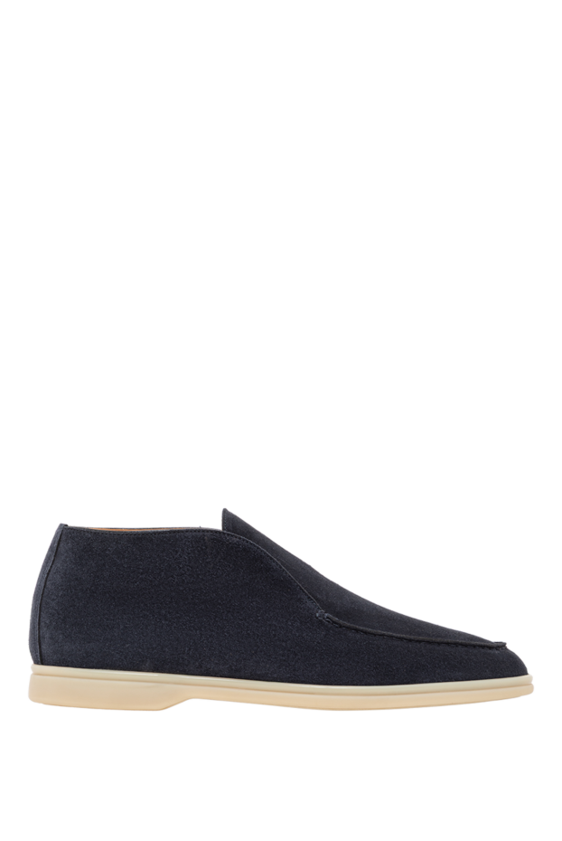 Cesare di Napoli dark blue suede loafers with a velvety surface and a comfortable fit 192046 - photo 1