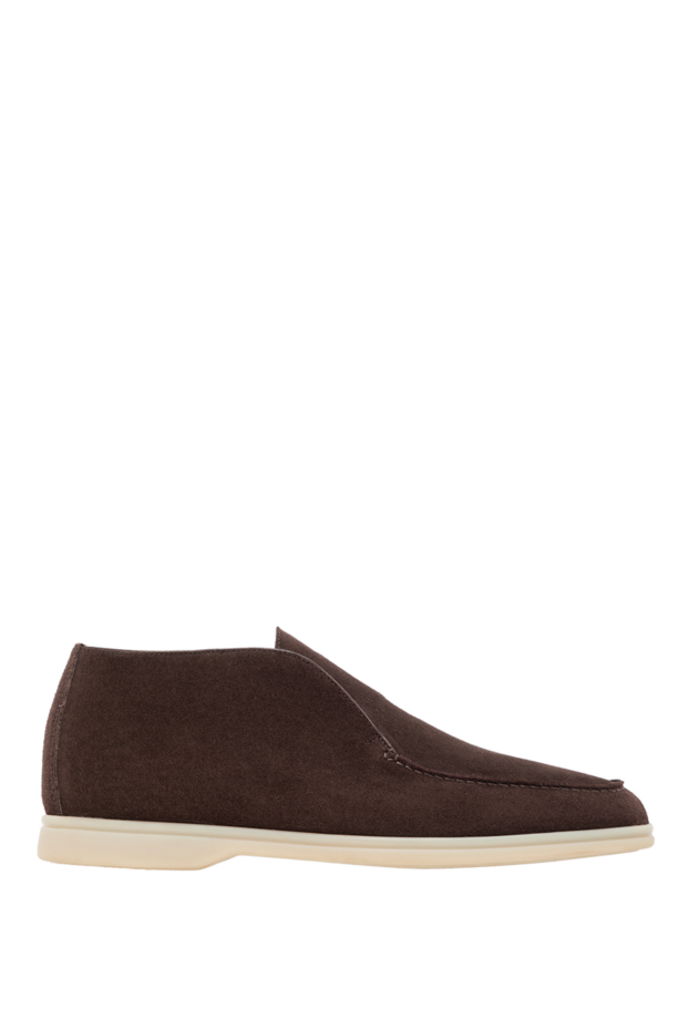 Cesare di Napoli suede high loafers in a warm coffee shade 192050 - photo 1