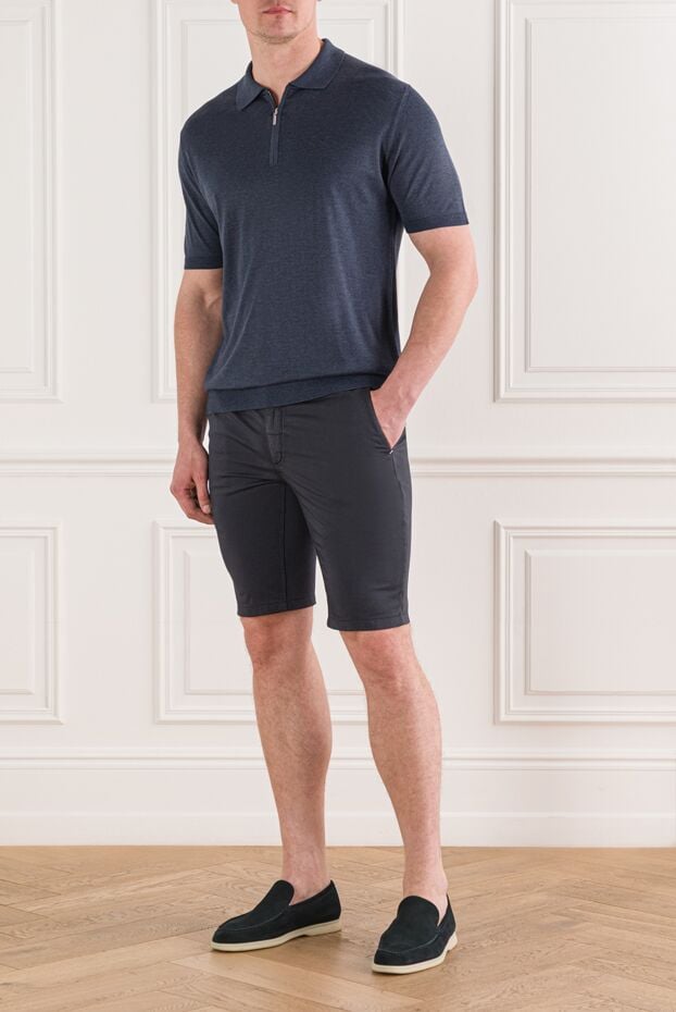 Zilli men's dark gray cotton chinos shorts 192067 - photo 2