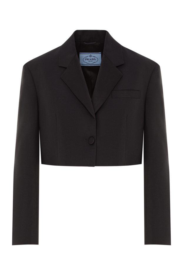 Prada cropped mohair and wool jacket in black 192215 - photo 1