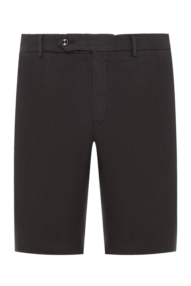 PT01 (Pantaloni Torino) black men's shorts made of linen and cotton 192230 - photo 1