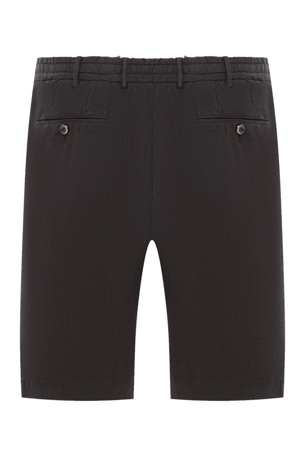 PT01 (Pantaloni Torino) black men's shorts made of linen and cotton 192230 - photo 2