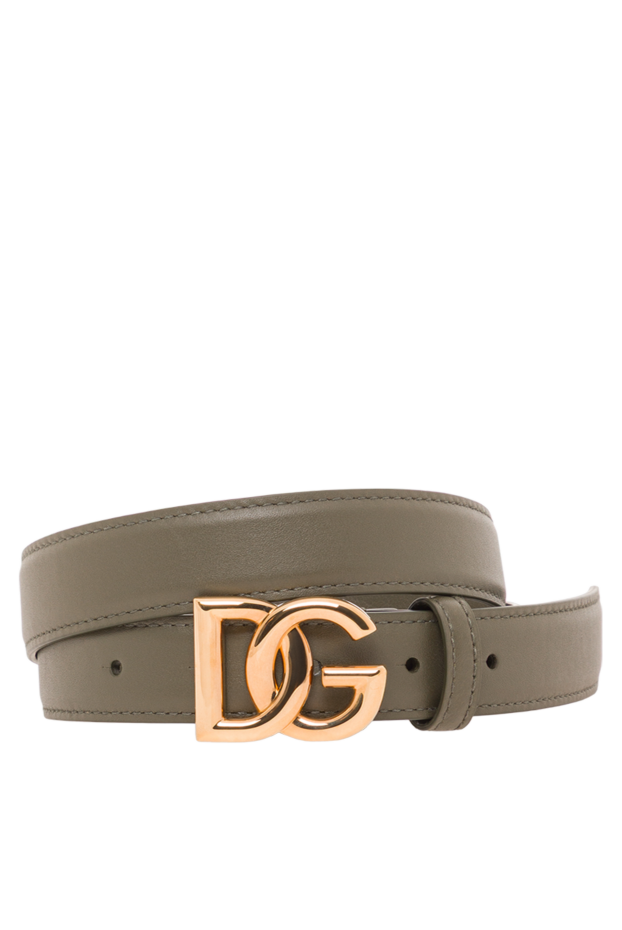 Dolce & Gabbana calfskin belt with green dg logo 192247 - photo 1