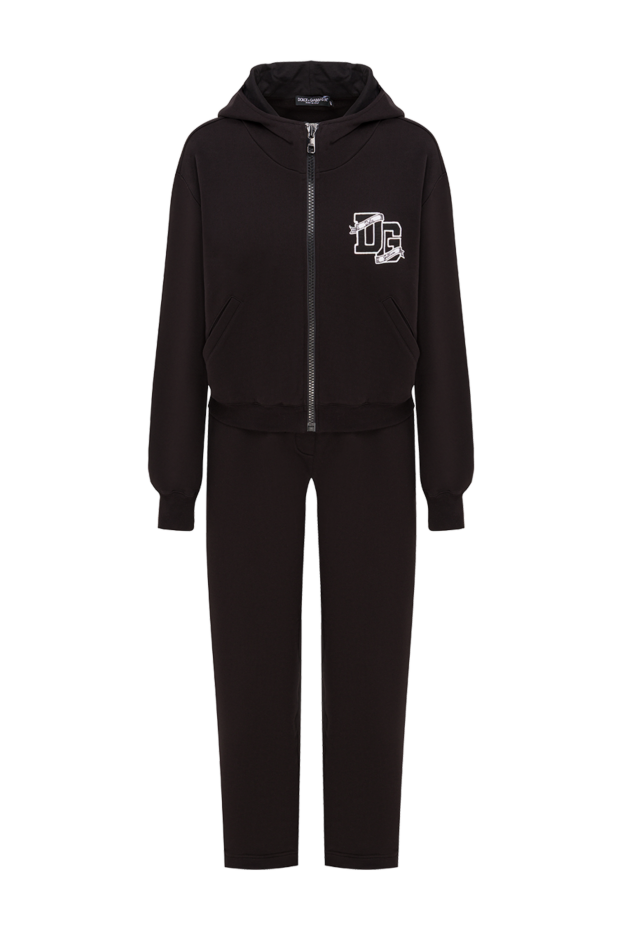 Dolce & Gabbana black tracksuit consisting of an oversized hoodie and wide-leg trousers 192250 - photo 1
