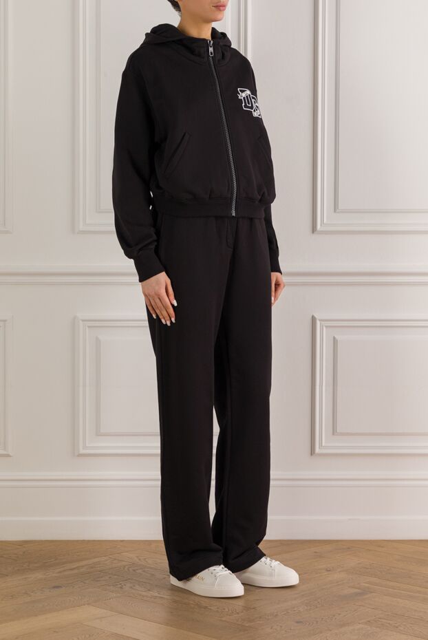 Dolce & Gabbana black tracksuit consisting of an oversized hoodie and wide-leg trousers 192250 - photo 3