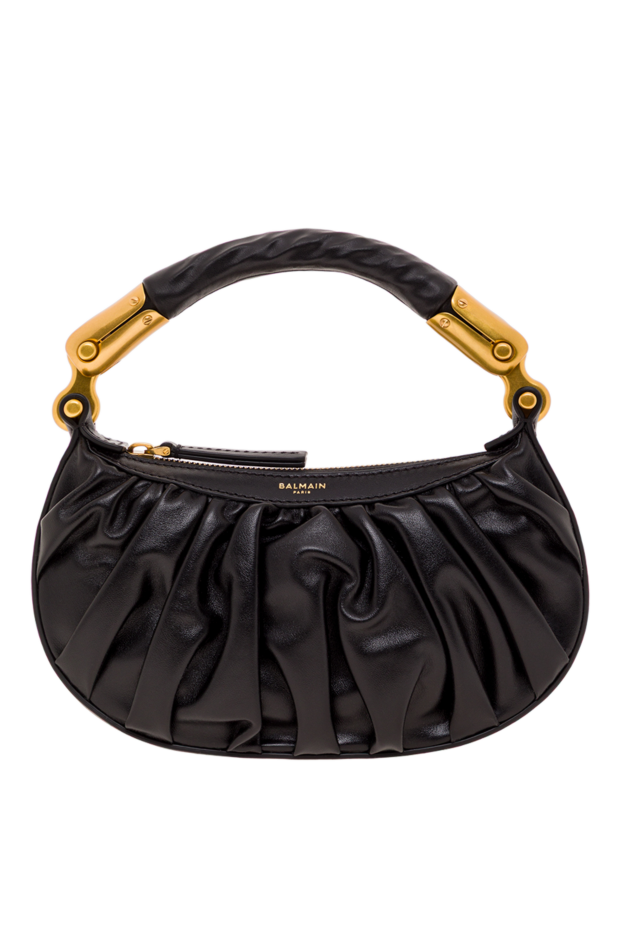Balmain мини-сумка ebene из телячьей кожи черная 192253 - фото 1