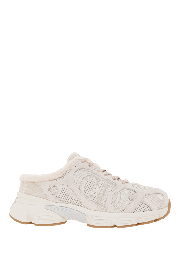 Dior women's chrono sneakers in white mesh with fur lining 192296 - photo 1