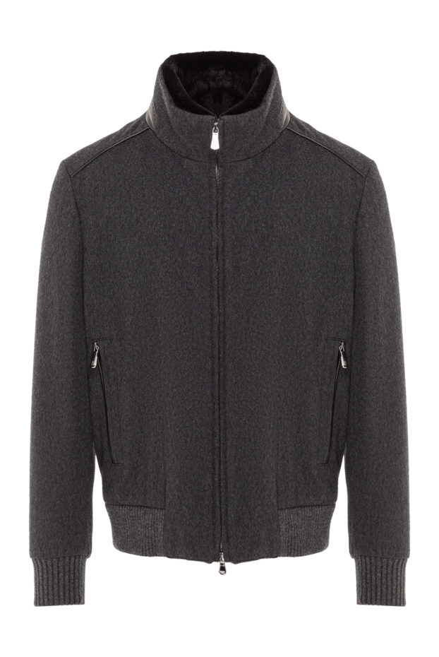 Bilancioni men's cashmere bomber jacket with shearling collar 192364 - photo 1