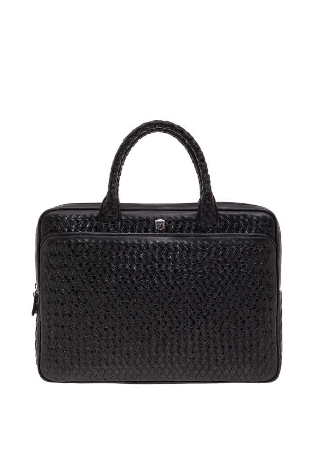 Tardini men's briefcase made of black woven leather 192378 - photo 1