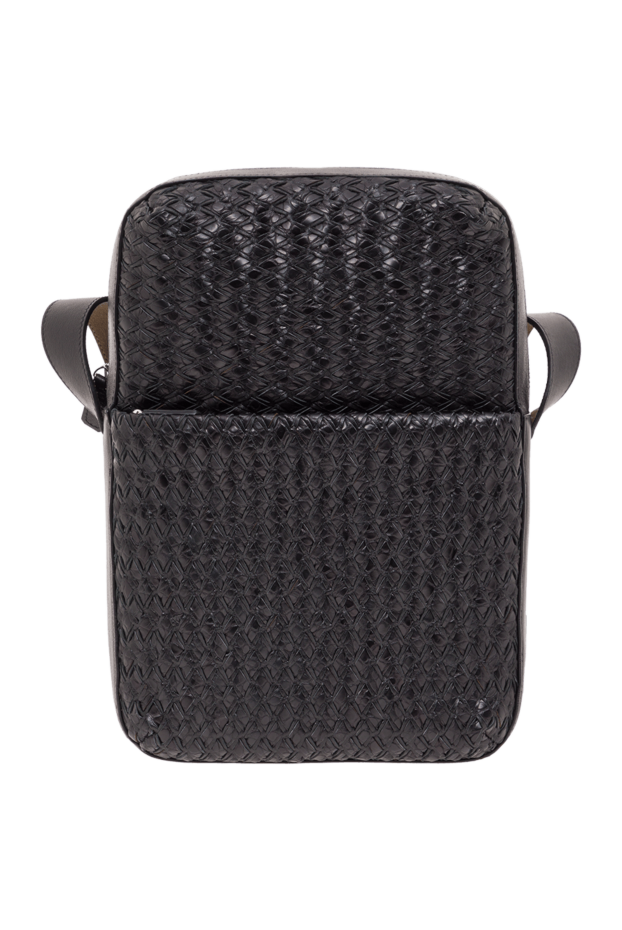 Tardini men's black woven leather shoulder bag 192381 - photo 1