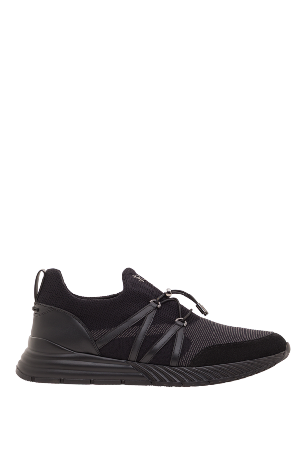 Stefano Ricci black men's sneakers made of textile with leather inserts 192400 - photo 1