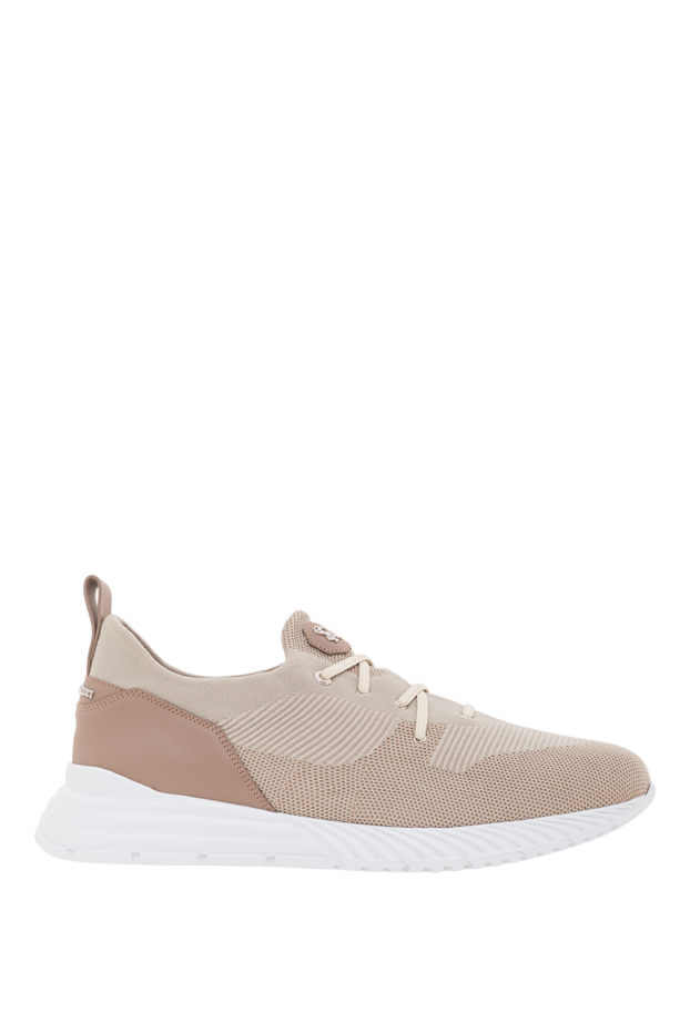 Stefano Ricci beige sneakers with a knit upper and white sole 192403 - photo 1