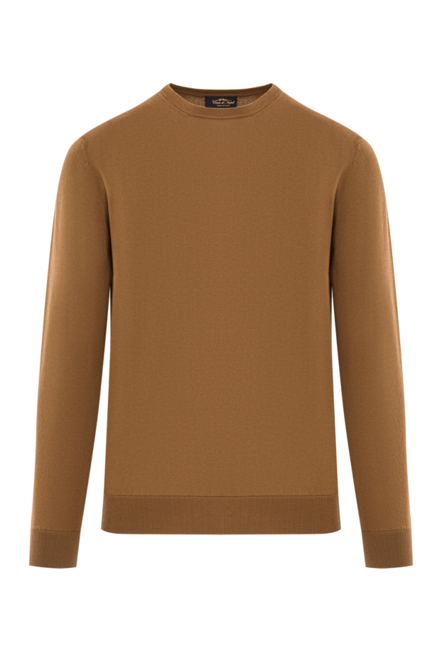 Cesare di Napoli brown men's classic-cut cotton jumper 192457 - photo 1