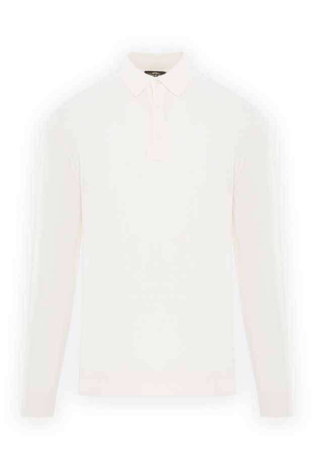 Cesare di Napoli men's white long sleeve polo shirt 192479 - photo 1