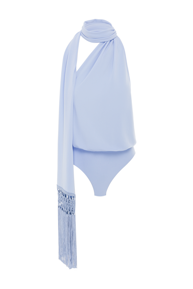 The Andamane alba fringed bodysuit in light blue jersey 192504 - photo 1