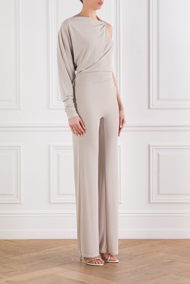 The Andamane women's gray jumpsuit with asymmetrical one-shoulder design 192511 - photo 3