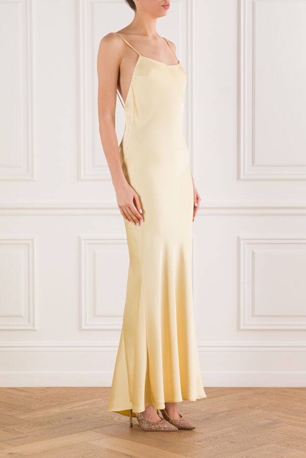 The Andamane ninfea beige satin maxi slip dress with spaghetti straps 192514 - photo 3