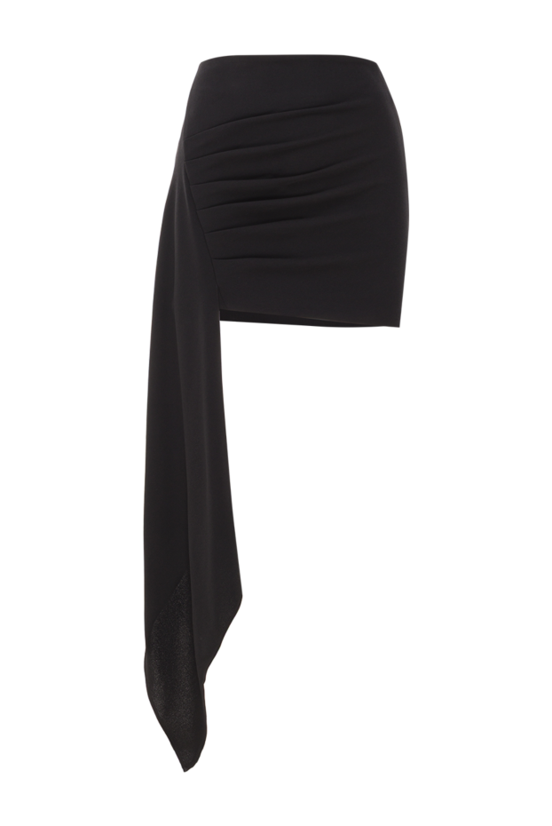 The Andamane amanda black crepe mini skirt with long decorative insert 192528 - photo 1