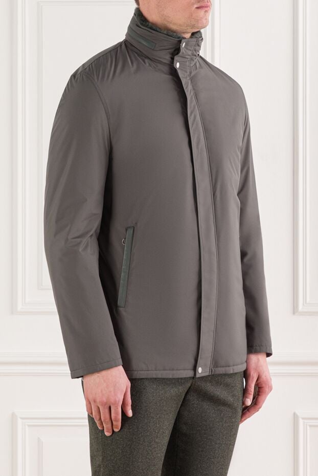 Seraphin parka with a high stand-up collar trimmed with fur 192535 - photo 3