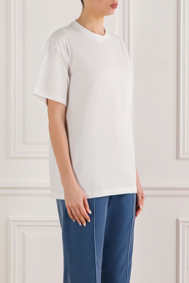 Gucci white cotton jersey t-shirt with matching embroidery 192555 - photo 3