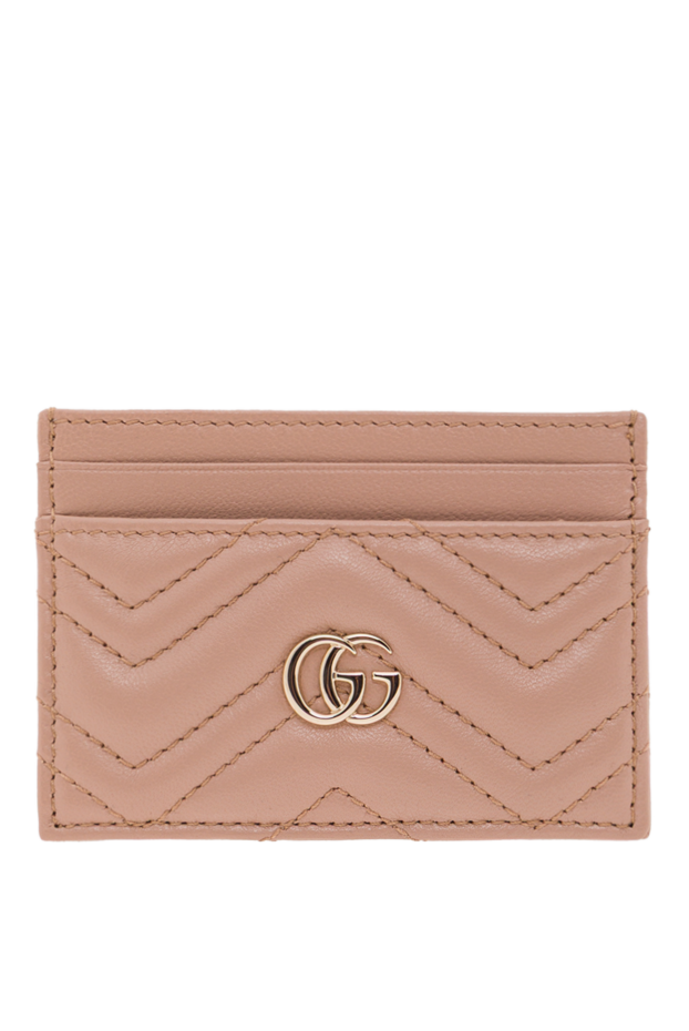 Gucci gg marmont cardholder in pink beige 192561 - photo 1
