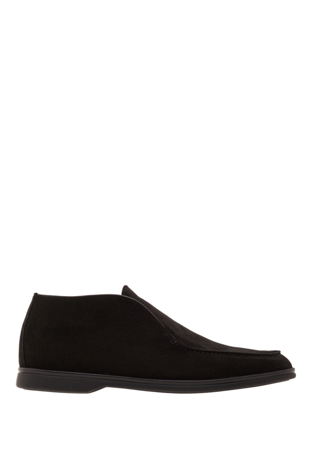 Cesare di Napoli men's black suede high loafers 192588 - photo 1