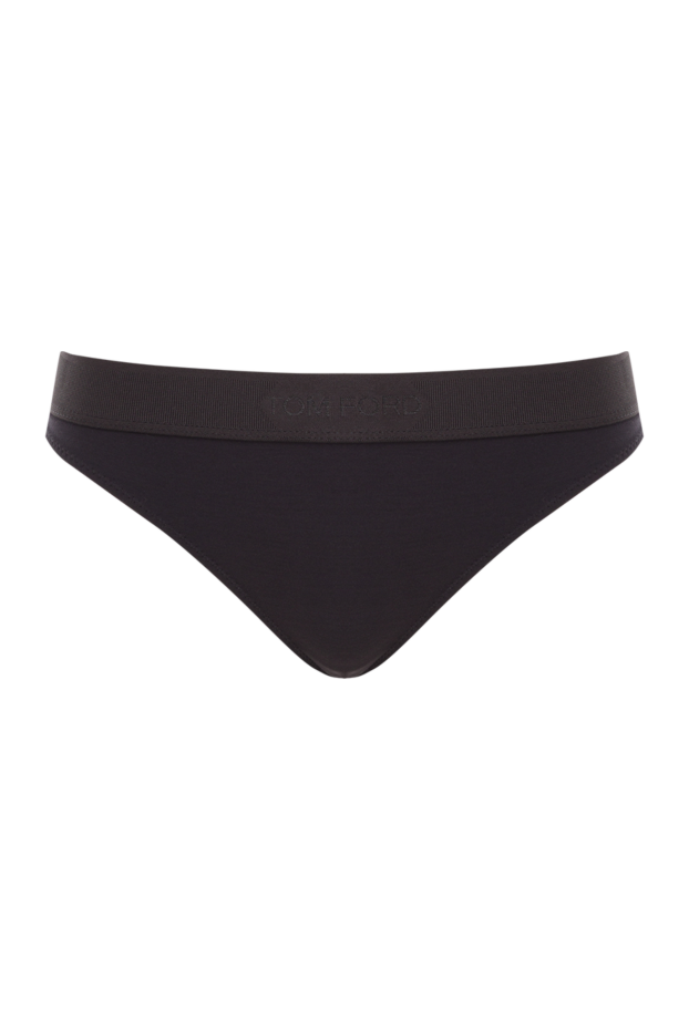 Tom Ford black stretch modal thong with tonal elastic band 192602 - photo 1