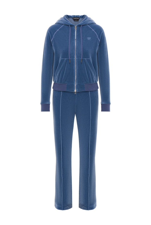 Tom Ford women's velour tracksuit in blue 192612 - photo 1
