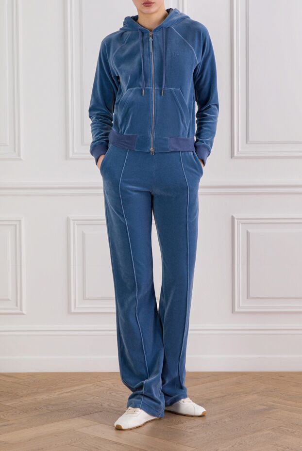 Tom Ford women's velour tracksuit in blue 192612 - photo 2