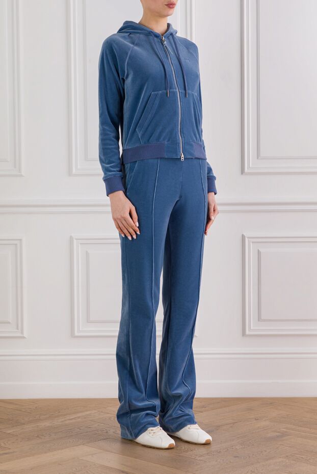 Tom Ford women's velour tracksuit in blue 192612 - photo 3