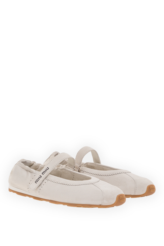 Miu Miu plume grey suede ballet flats 192617 - photo 3