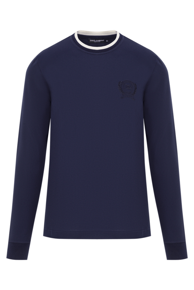 Dolce & Gabbana blue sweatshirt with a layered effect and logo 192656 - photo 1