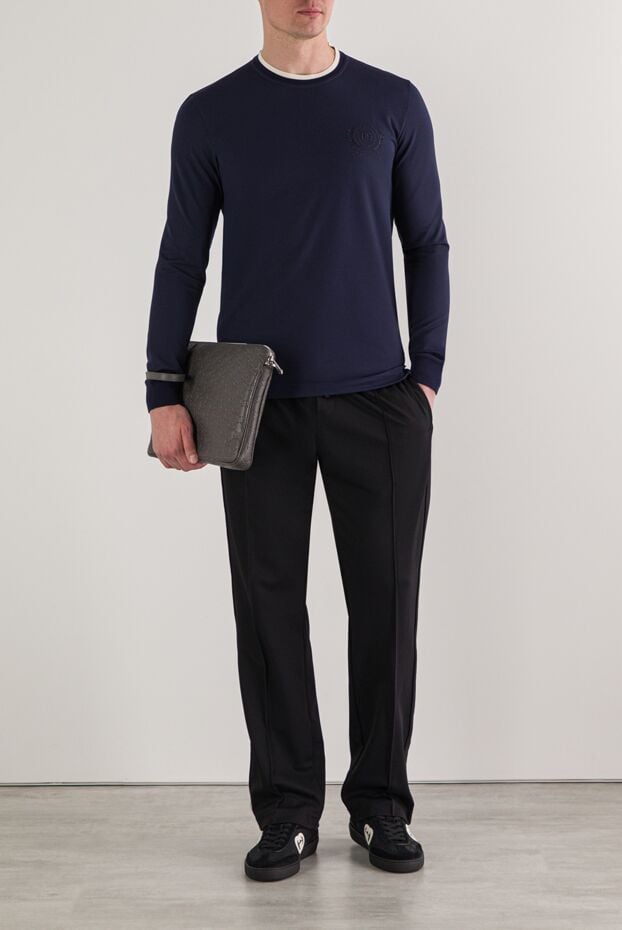 Dolce & Gabbana blue sweatshirt with a layered effect and logo 192656 - photo 2