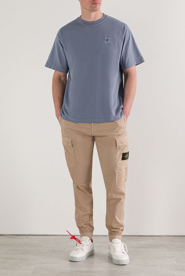 Stone Island blue short-sleeved t-shirt made of combed organic cotton 192672 - photo 2