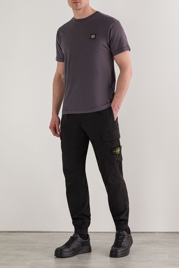 Stone Island dark gray short-sleeved cotton jersey t-shirt 192676 - photo 2