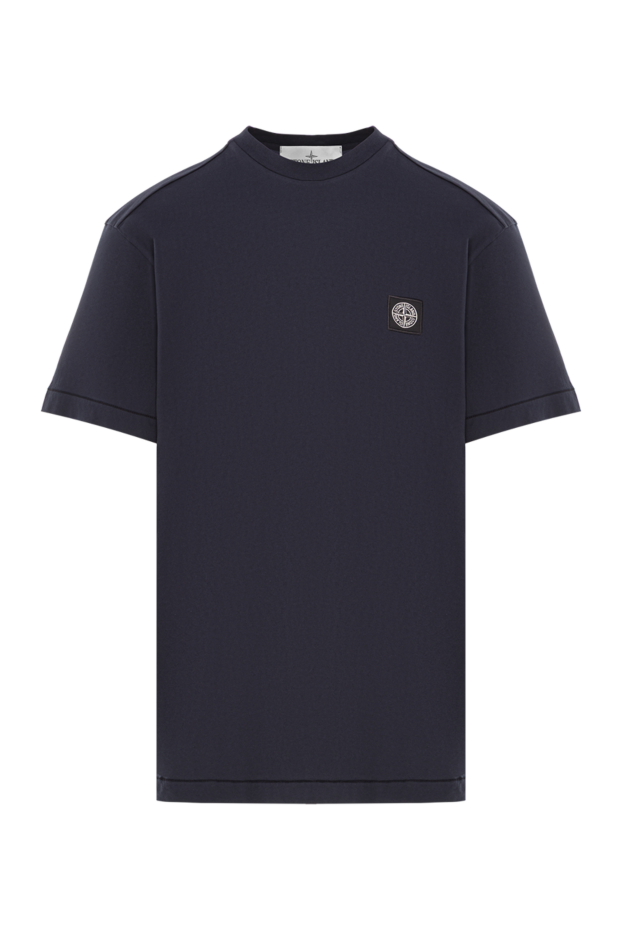 Stone Island blue t-shirt with short sleeves made of cotton jersey 192678 - photo 1