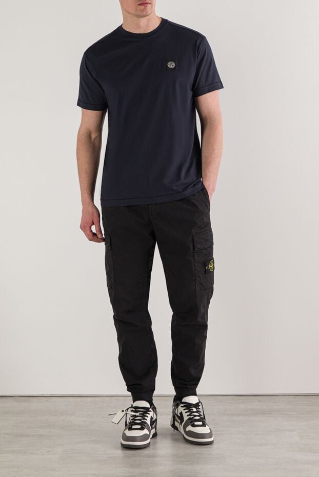 Stone Island blue t-shirt with short sleeves made of cotton jersey 192678 - photo 2