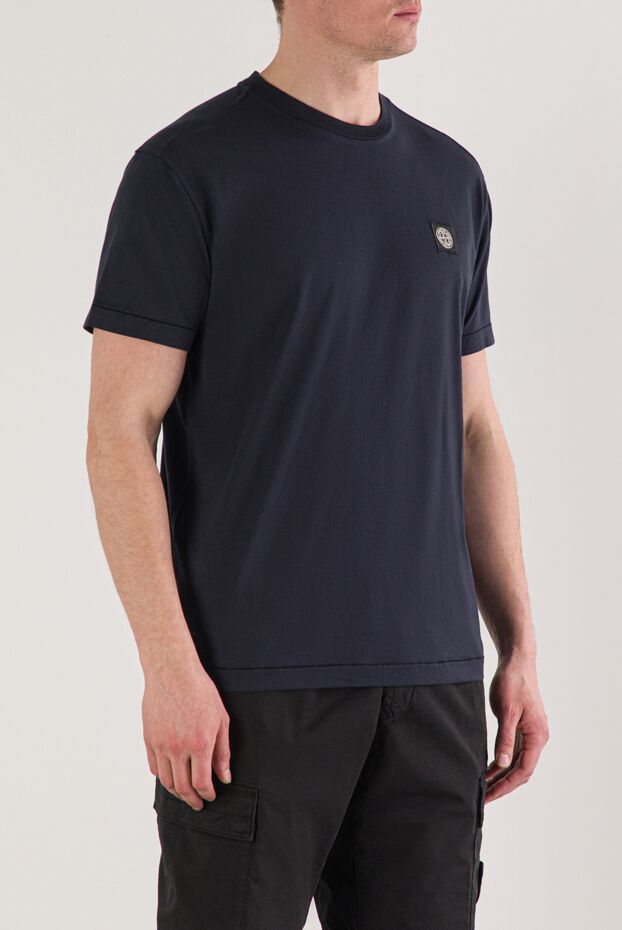 Stone Island blue t-shirt with short sleeves made of cotton jersey (markdown) 196988 - photo 3