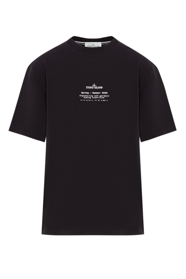 Stone Island black short-sleeved t-shirt made of combed organic cotton 192680 - photo 1