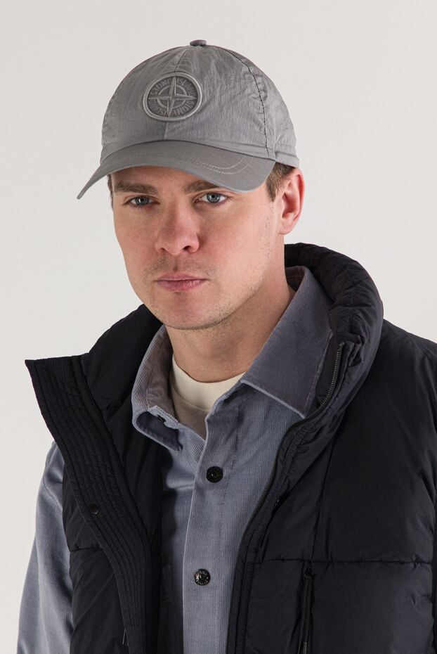 Stone Island gray six-piece baseball cap with embossed compass embroidery 192686 - photo 2